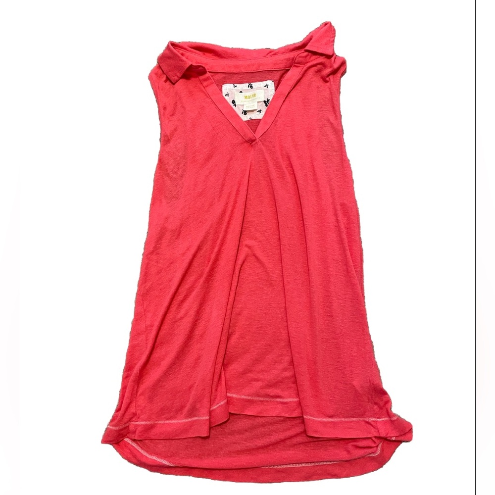 Maeve Anthropologie V Neck Linen Blend Tank